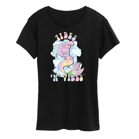 Disney Princess - Mermaid Ariel Tides 'N' Vibes - Women's Short Sleeve Graphic T-Shirt
