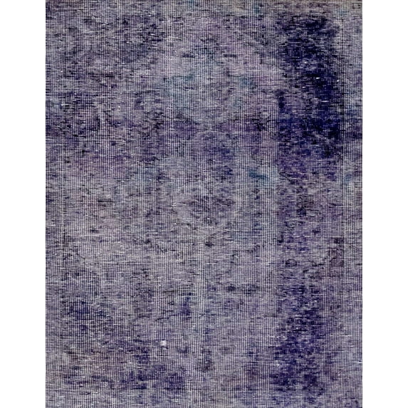 Ahgly Company Machine Washable Indoor Rectangle Abstract Purple Haze Purple Area Rugs, 6' x 9'