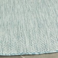 thumbnail image 3 of SAFAVIEH Courtyard Blazhe Chevron Indoor/Outdoor Runner Rug, Aqua/Grey, 2'3" x 6'7", 3 of 6