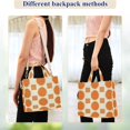 thumbnail image 4 of FORMRS Womens Corduroy Tote Bag Crossbody Shoulder Handbag with Pocket, Orange Geometric Pattern, 4 of 7