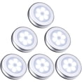 thumbnail image 1 of Luz nocturna con detector de movimiento, luz nocturna LED con detector de movimiento a batería para automóvil, luces para gabinete, 6 piezas, 1 of 6