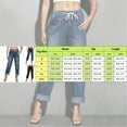 thumbnail image 3 of Cathalem Plus Size Jeans For Women Pants for Women Casual jeans Baggy Stretchy Wide Leg with Pockets(Multi-color,M), 3 of 5
