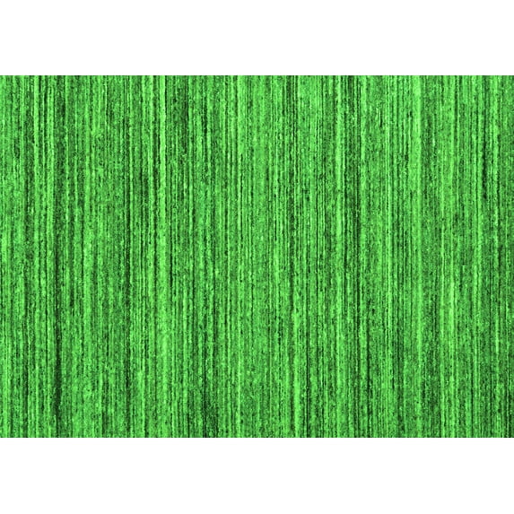 Ahgly Company Indoor Rectangle Abstract Green Contemporary Area Rugs, 5' x 8'
