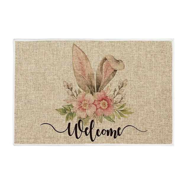Alfombrilla de cocina antideslizante de Pascua | Alfombra de entrada decorativa de poliéster | Lavable a máquina | Felpudo interior y exterior | 15.7" x 23.6" | Decoración festiva del hogar | Idea