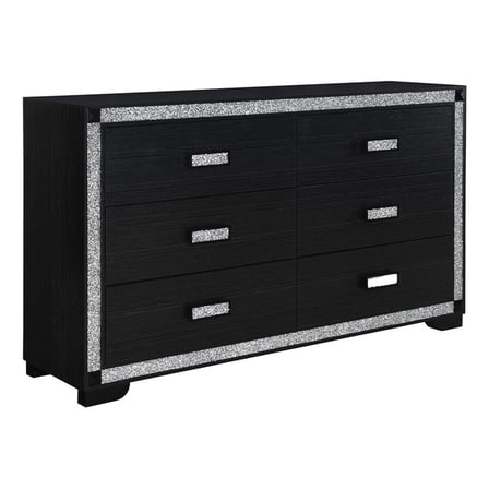 Soleil Charcoal Engineered Wood Bedroom Dresser