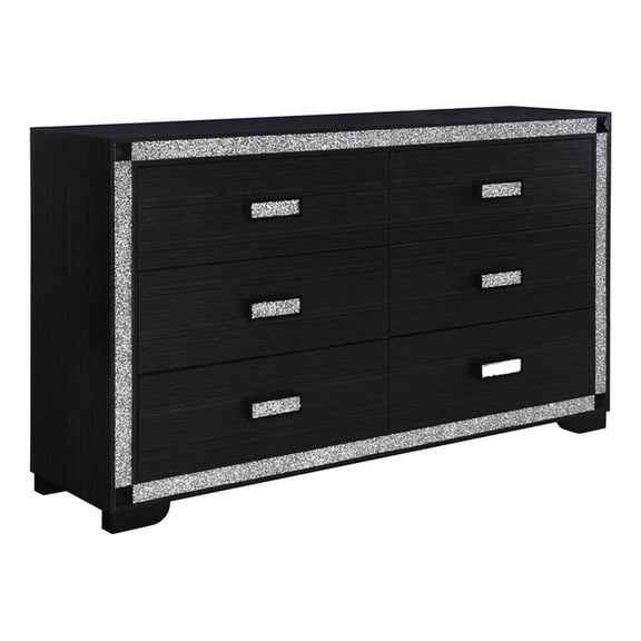 Soleil Charcoal Engineered Wood Bedroom Dresser