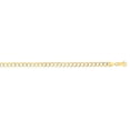thumbnail image 3 of 14K Yellow Gold 22in Diamond-Cut White Pave Curb Chain with Lobster Clasp, 3 of 4