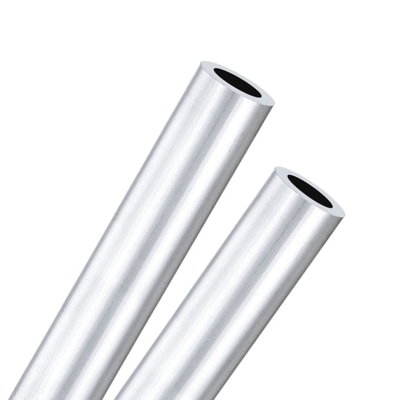 Tubo redondo de aluminio 6063 de 300 mm en paquete de 2, tubo de aluminio sin costura de 11 mm ID 17 mm OD para manualidades DIY [0.43x0.67x11.8IN]