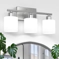 thumbnail image 1 of Lámpara de baño Dekang de 46 cm, níquel cepillado, 3 luces, 120 V, 1 of 9