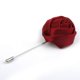 thumbnail image 3 of Men Handmade Rose Flower Boutonniere Lapel Tie Pin Brooch for Clothes (Wine Red), 3 of 3