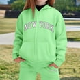 thumbnail image 2 of Jamsmile Toddler Girls Outfits Sets Letter Print Warm Winter Outfit With Zippered Hoodie Jogger Pants Athletic Girls Tracksuits, 2 of 4