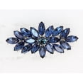 thumbnail image 4 of Faship Gorgeous Navy Blue Rhinestone Crystal Floral Hair Barrette Clip, 4 of 6