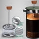 thumbnail image 3 of French Press Coffee Maker with Real Wood Handle Double Wall Insulation Hand Pour Coffee Maker for Coffee Tea, 3 of 5