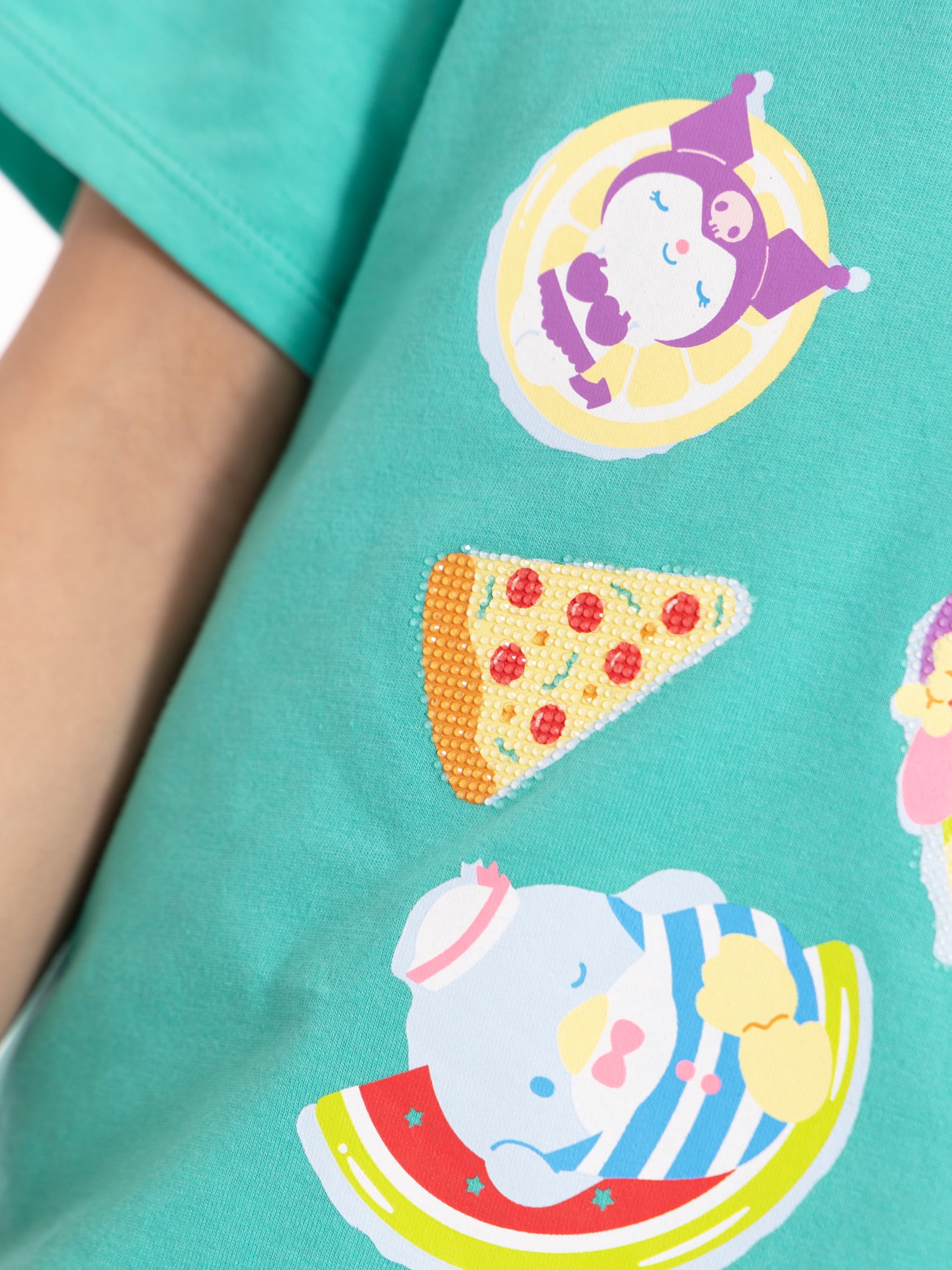 Hello Kitty Girl's Short Sleeve Graphic Embellished Crewneck T-Shirt, Sizes 4-16