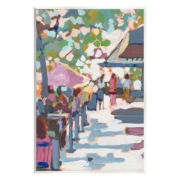 Stupell Industries Abstract City Market Abstract Painting Unframed Art Print Wall Art, 10 x 15