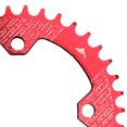 thumbnail image 4 of Plateau de Chaîne Simple en Alliage d'Aluminium 104BCD pour Vélo de Montagne - Forme Ronde 38T, Couleur Rouge - Compatible avec Transmissions 7/8/9/10/11 Vitesses, Diamètre Extérieur 155mm, Pièce de Rechange Légère 65g, 4 of 7