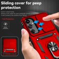 thumbnail image 3 of for Samsung Galaxy A34 5G Case with Slide Camera Cover HD Screen Protector [ Grade 16ft. Drop Tested]  Ring Holder Kickstand Protective Phone Case for Samsung Galaxy A34 5G, Red, 3 of 16