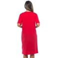thumbnail image 3 of Just Love Short Sleeve Nightgown Sleep Dress for Women (Red - I Woke Up Like This, 1X), 3 of 3