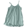 thumbnail image 2 of Camisola de manga corta para mujer, ropa interior holgada con cuello en V y color liso, de poliéster, 2 of 9