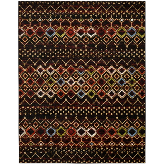 Safavieh Amsterdam Gladwin Geometric Area Rug, Black/Multi, 8' x 10'