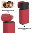 thumbnail image 6 of CL.HPAHKL 13 Gallon(50L) Kitchen Trash Can with Lid，Stainless Steel Garbage Can with Soft-Close Foot Pedal and Removable Inner Bucket, Trash Bin for Bathroom Bedroom Home Office, Red, 6 of 8