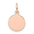 thumbnail image 1 of 14k Rose Gold Plain .027 Gauge Circular Engraveable Disc Charm, 1 of 3