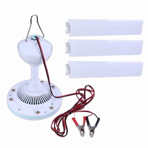 DC12V Ceiling Fan,35''/41'' Hanging Ceiling Fan 3Leaves Hanging Camping Tent Fan for Outdoor
