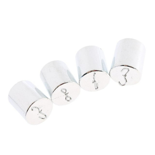 Paquete de 4 pesas ranuradas Sunnimix 200g hierro cromado