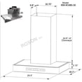 thumbnail image 2 of Roxon Hotte Murale 700 CFM 30 Po en Acier Inoxydable, 2 of 2