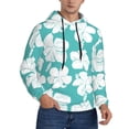 thumbnail image 2 of Uemuo Vintage Floral Pattern Men's Hoodie - Casual Pullover Hoodie with Kangaroo Pocket, Stylish Hooded Sweatshirt for Everyday Wear-4X-Large, 2 of 7