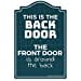 thumbnail image 3 of SignMission P-812 Back Door 12 x 8 Po Porte Arrière Signe de Nouveauté, 3 of 10
