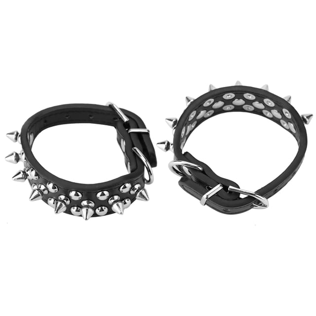 Mascota ajustable PU cuero tachonado hebilla con pinchos gato cachorro perro Collar remache correa ANGGREK Otros