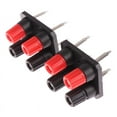 thumbnail image 2 of 2pc External Banana Jack 4Pin Speaker Amplifier Wire Clip Socket WP4-10 Terminal, 2 of 10