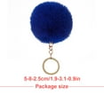 thumbnail image 2 of Injueey Llavero de bola peluda Llaveros flexibles Llaveros adorables convenientes Mujeres para niños Adultos Estudiantes mayores Azul oscuro 6 cm Type2 NO2 Injueey HA059936-38, 2 of 6