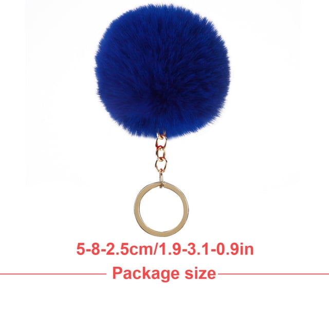 Matsuzay Fuzzy Ball Llavero Encantadores Llaveros Multifuncional Conveniente Adorable Multi-colores Llaveros Mujeres Negro 4cm Artesanía Azul oscuro 10cm Matsuzay HA059936-42