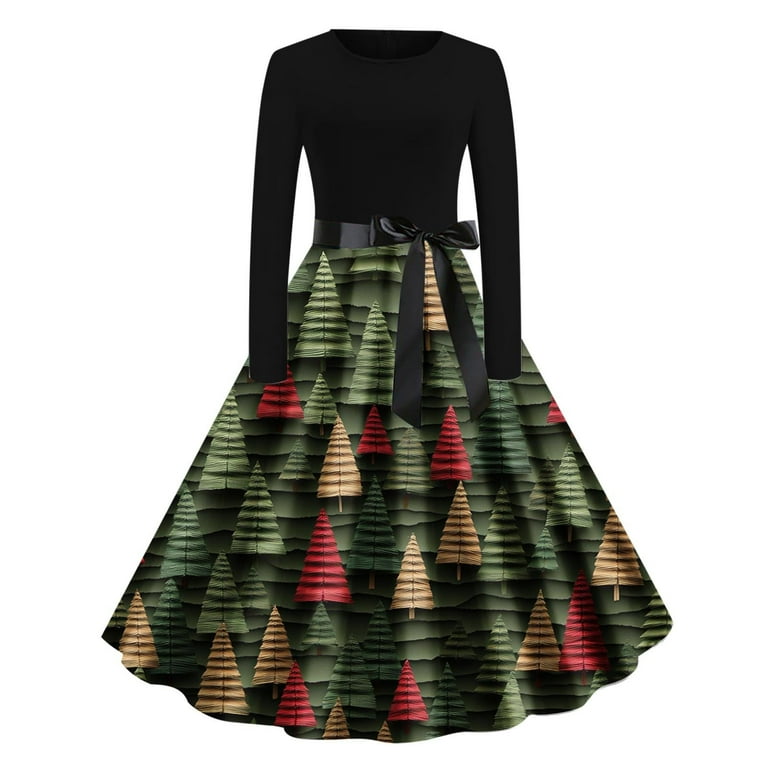 Mifsaly Vintage Christmas Dresses Women Long Sleeve Crewneck Elegant Cocktail Dress Xmas Holiday Party Tunic Evening Gowns 2025 Bright Snowflake Print ... Mifsaly Vintage Christmas Dresses Women Long Sleeve Crewneck Elegant Cocktail Dress Xmas Holiday Party Tunic Evening Gowns 2025 Bright Snowflake Print ...