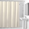 thumbnail image 4 of Cream Fabric Shower Curtain Solid Color Washable Shower Curtains for Bathroom, Waterproof Bath Curtain with Hooks Home Decor 72x72in, 4 of 8