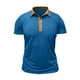 thumbnail image 3 of pstuiky camisetas de hombre, Camiseta informal de color liso con botones y bolsillos para hombre camisas casuales para hombre l, 3 of 6