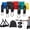 Five colors, variant on Adjustable Resistance Bands Set with Handles - 5 Piece TPE Exercise Band Kit with 10 to 150 lbs Resistance for Fitness Training - Multicolor