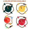 thumbnail image 3 of REZNOR Platform Disc Tree Swing Seat Climbing Knot Rope with Carabiner Hook Kids Outdoor Playground Set, GREEN, 3 of 8