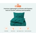 thumbnail image 3 of SGI Microfiber Comforter Set Alaskan King Size Teal Pinch 3 Piece, 3 of 5