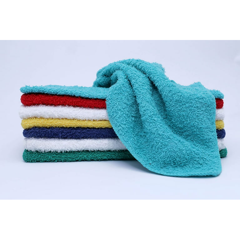 18 Pack Mainstay Washcloth 100% Cotton 11 x 11 Bright Color Face Wash  Cloth