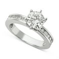 thumbnail image 2 of Charles & Colvard 14K White Gold Moissanite 7.5mm Round Engagement Ring-Size 9 1.70cttw DEW, 2 of 5