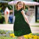 thumbnail image 5 of Fotbe Green Sparkling Vestido de Dormir para Niñas de 3 a 10 Años, Mangas Cortas, Estilo Princesa, Pijama Camisón con Mangas Voladas-XX-Large, 5 of 6