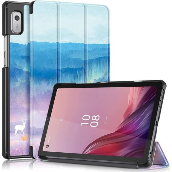elitegadget Case for Nook 9" Lenovo Tablet (2024) / Lenovo Tab M9 (TB-310FU, 2023 Released) 9 Inch Display Tablet - Slim Lightweight Trifold Shell Stand Cover Case 1 Random Stylus (Dreamland)