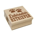 thumbnail image 1 of Labrador Retriever Dog Paw Prints Fun Text Square Rubber Stamp Stamping Scrapbooking Crafting - Large 2.75in, 1 of 7