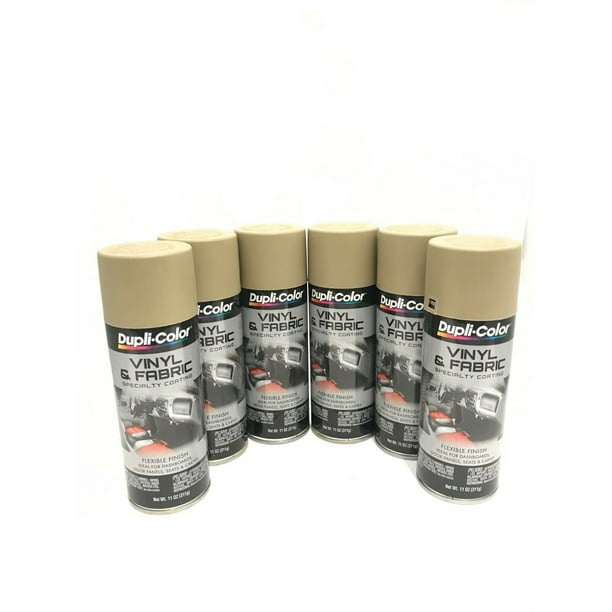 Duplicolor Hvp108 6 Pack Vinyl Fabric Spray High Performance Desert Sand 11 Oz Aerosol Can Com - Dupli Color Desert Vinyl Fabric Spray Paint
