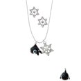 thumbnail image 2 of Delight Jewelry Resin Killer Whale Silver tone Snowflake Charm Necklace and Stud Earrings, 2 of 4