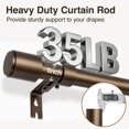 thumbnail image 3 of Newburos Heavy Duty Curtain Rods,1 Inch Bronze Curtain Rod Adjustable for Windows 48 to 86 Inch with Metal Finials,Easy Installation and Modern Design for Living Room & Bedroom, 3 of 7