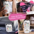 thumbnail image 6 of 60th Birthday Gifts for Women Parents Grandparents 60 Years Old Gifts- 20 oz Double-sided Vintage 1964 with Time Information Tumbler Cup（white） Turning 60- TW006, 6 of 6
